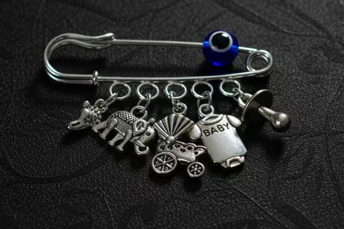 Безопасна игла със синьо око(5см), Талисман, ChervenKonec, ChervenKonec