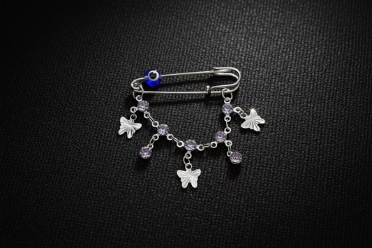 Безопасна игла с верижка и синьо око(3,5см), Талисман, ChervenKonec, ChervenKonec 