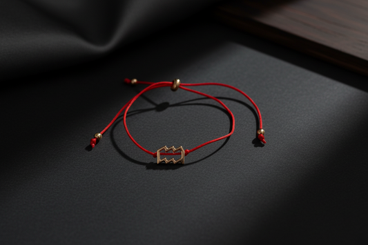 Гривна Червен Конец С Елемент Водолей - ChervenKonec