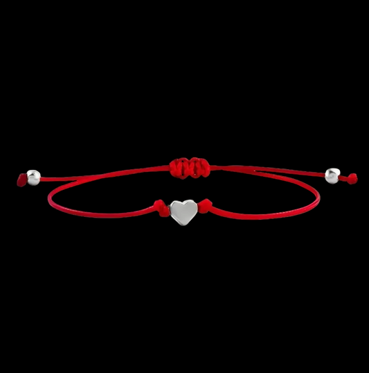 Гривна Червен Конец С Елемент Сърце 11