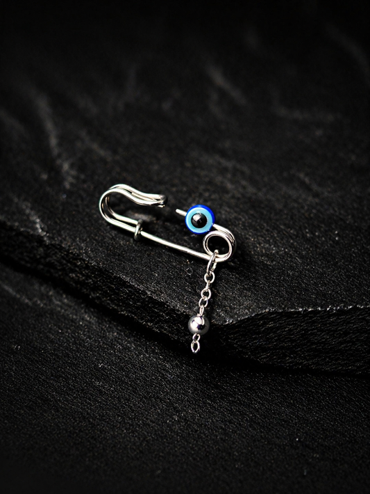 Мини Безопасна Игла С Верижка И Синьо Око(2,5см), Талисман, ChervenKonec, ChervenKonec 