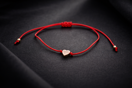 Гривна Червен Конец С Обло Сърце, Червен Конец, Червен Конец, ChervenKonec 
