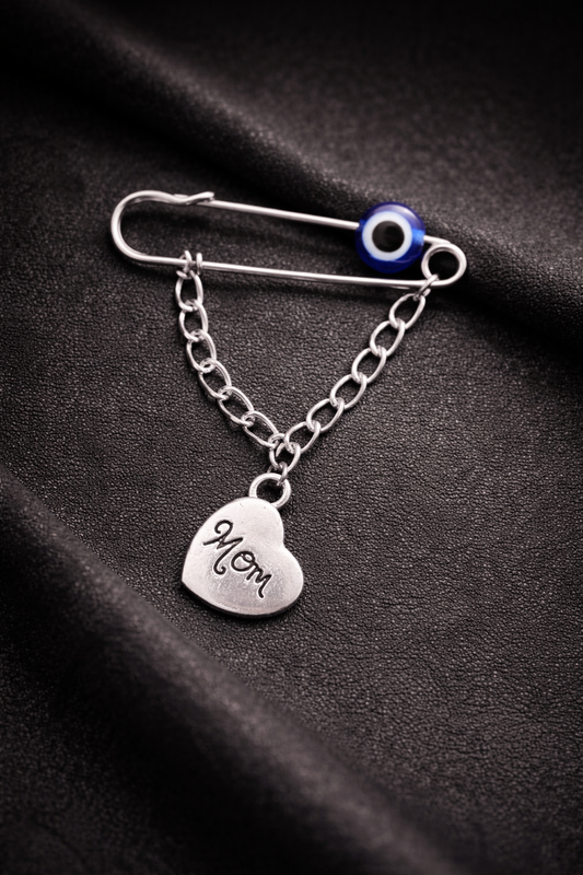 Мини Талисман Безопасна Игла Със Синьо Око Мама, Талисман, ChervenKonec, ChervenKonec 