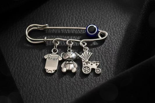 Талисман За Бебе Безопасна Игла Със Синьо Око (5см), Талисман, ChervenKonec, ChervenKonec 